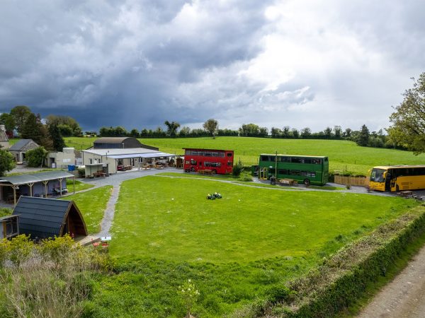 Glasson Glamping Farm Aerial View